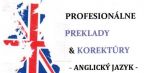 Profesionálne prekladateľské služby a korektúry: anglický jazyk